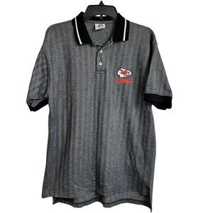 Vintage Kansas City Chiefs Polo Embroidered Arrowhead Logo Short Sleeve Size L